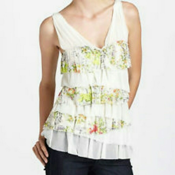 NWT Anthropologie Weston Wear Tiered Floral Tank - Picture 1 of 6